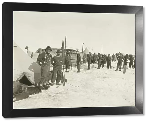 Ocean Camp. Ernest Shackleton and Frank Wild on the left