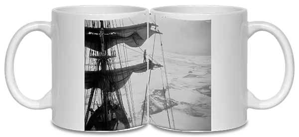 In the pack ice, from the Main-top of the Terra Nova. (T. Gran and Lees). December 12th 1910