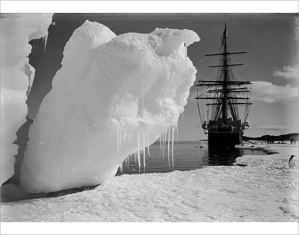 The Terra Nova and a berg at ice-foot. January 16th 1911
