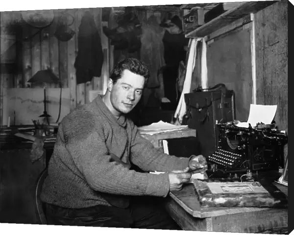 Apsley Cherry-Garrard working on the South Polar Times. August 30th 1911