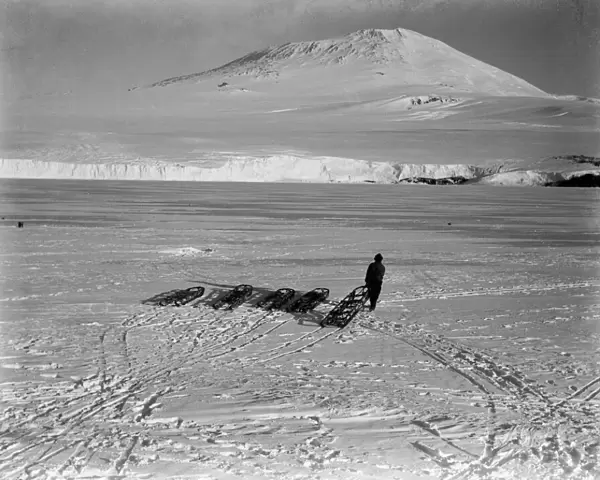 Mount Erebus from the ship at the icefoot. January 1911