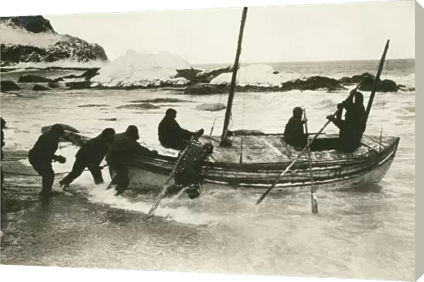 The James Caird setting out for South Georgia