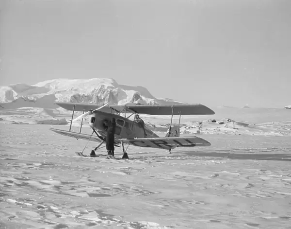 Plane at winter aerodrome, Argentine Islands