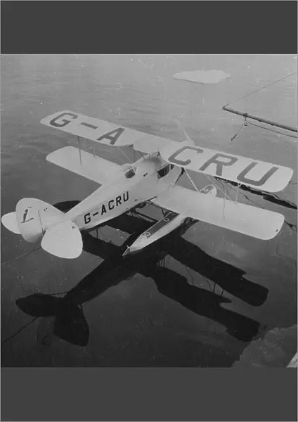 De Havilland Fox Moth biplane on floats