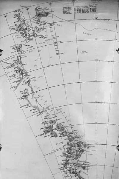 Relief drawing of Scotts route to the Sout Pole