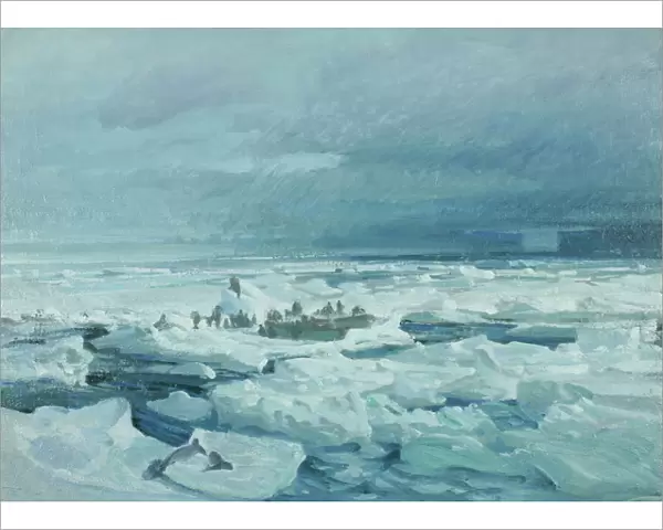 Camp on the breaking pack ice, Weddell Sea, 1915