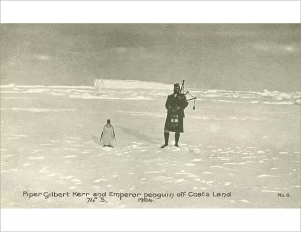 Piper Gilbert Kerr and Emperor penguin off Coats Land, 1904