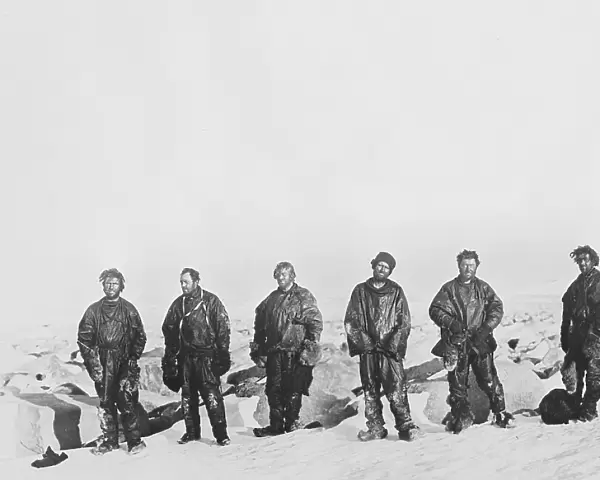 Northern Party after winter in snow cave, 1912