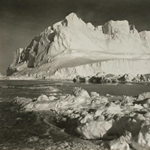 A great glacier berg, 180ft high, which menaced the ship