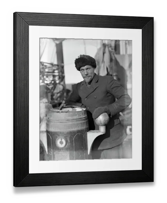 Framed Print : Thomas Orde-Lees on deck of Endurance Framed Print : Thomas Orde-Lees on deck of Endurance