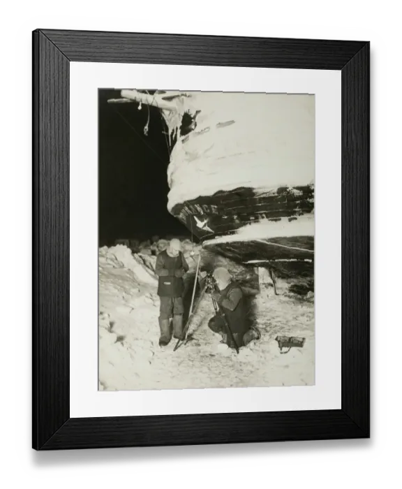 Framed Print : Captain Worsley and Reginald James taking observations Framed Print : Captain Worsley and Reginald James taking observations