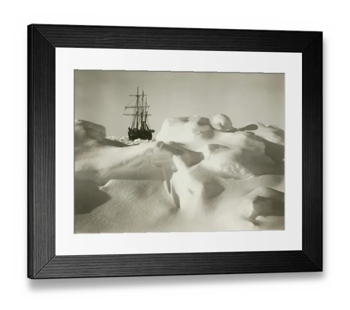 Framed Print : The Endurance among great blocks of pressure ice