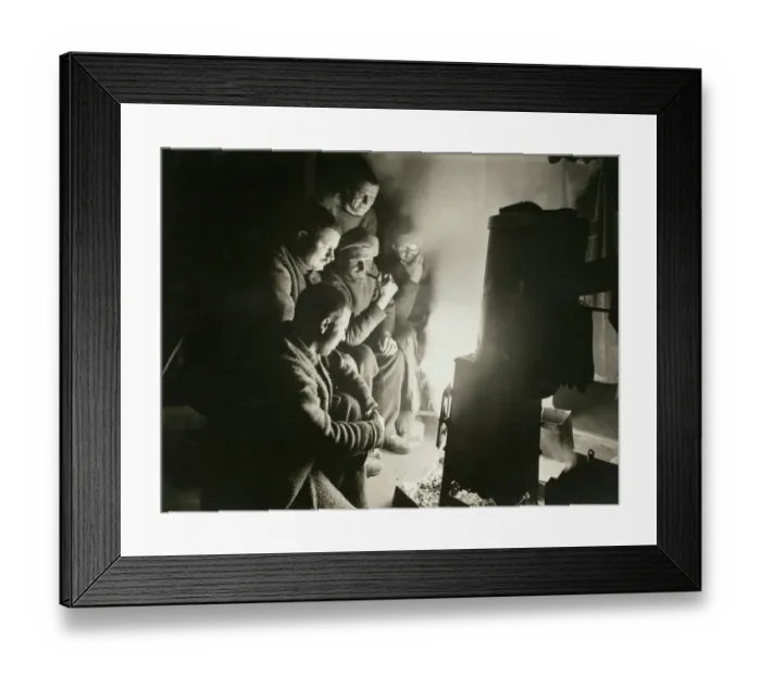 Framed Print : Round the Night Watchmans fire