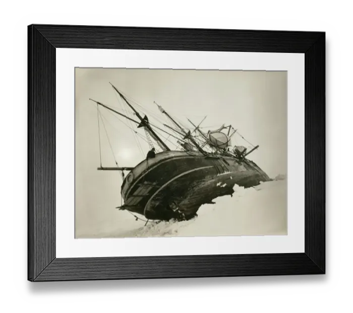 Framed Print : Endurance caught in a pressure crack, October, 1915 Framed Print : Endurance caught in a pressure crack, October, 1915
