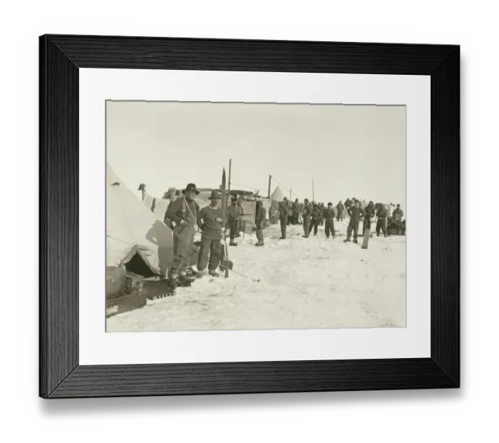 Framed Print : Ocean Camp. Ernest Shackleton and Frank Wild on the left Framed Print : Ocean Camp. Ernest Shackleton and Frank Wild on the left