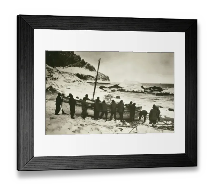 Framed Print : Launching the boat for the relief journey Framed Print : Launching the boat for the relief journey