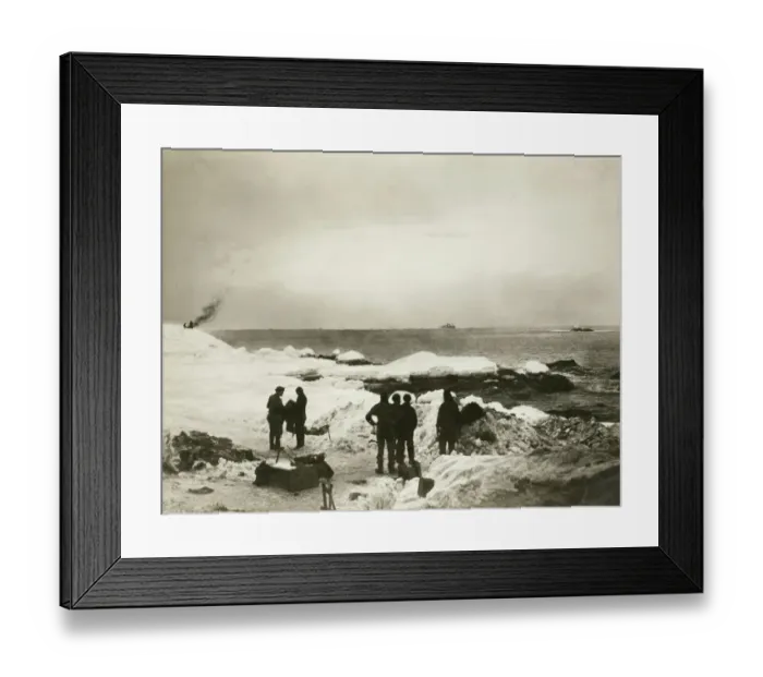Framed Print : Arrival of the rescue ship off Elephant Island Framed Print : Arrival of the rescue ship off Elephant Island