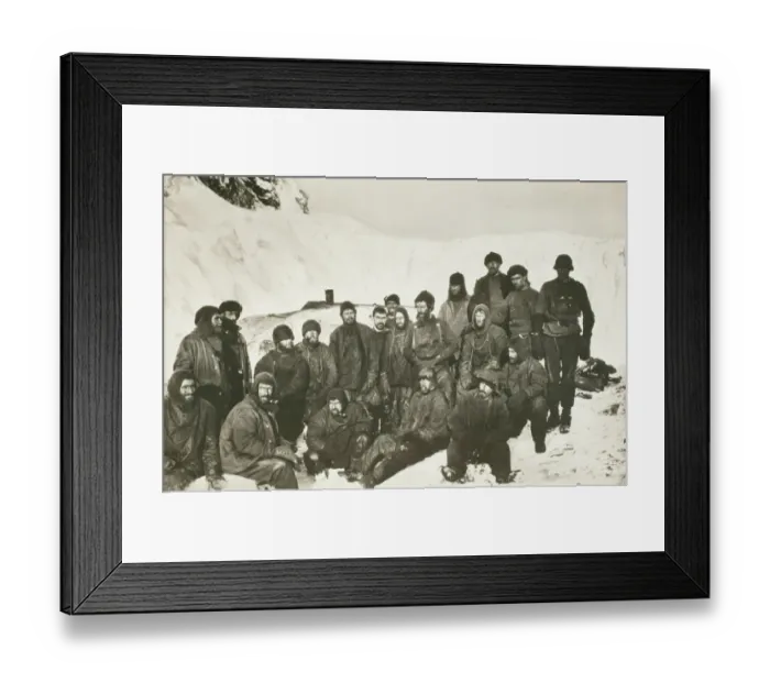 Framed Print : Members of the expedition on Elephant Island