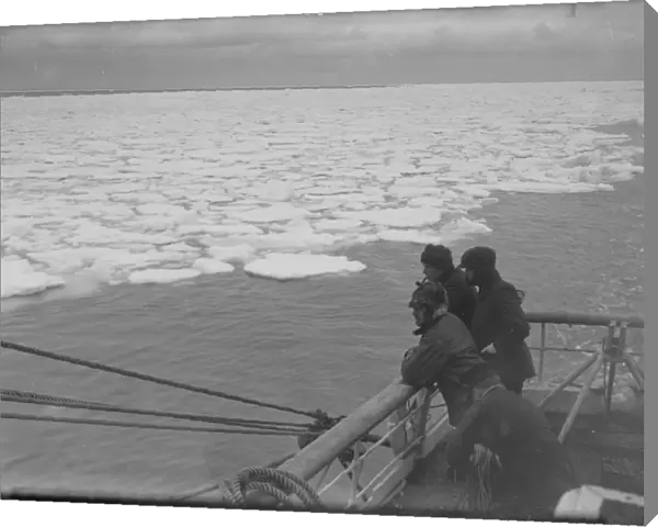 View from the Aft deck house of the Terra Nova, showing pancake ice. December 9th 1910