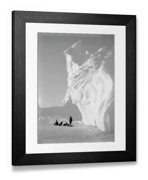 Framed Print : Under the Ice of the Castle Berg. September 17th 1911 Framed Print : Under the Ice of the Castle Berg. September 17th 1911