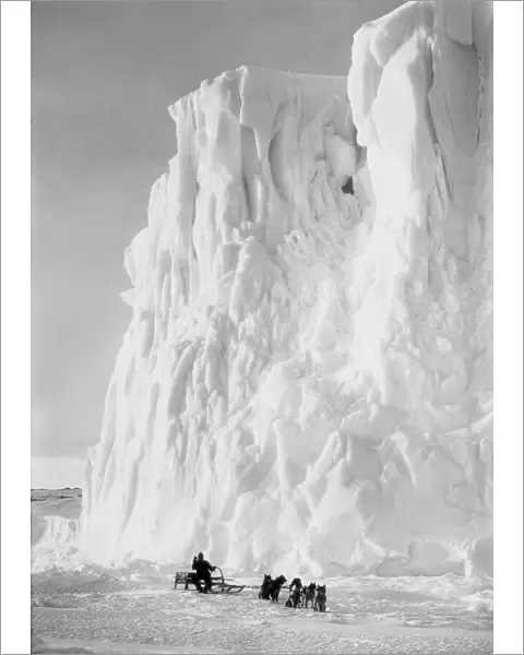 Point of the Barne Glacier, where it turns round to the Bay before Cape Barne. September 18th 1911