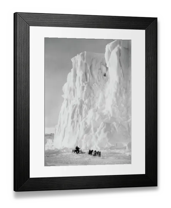 Framed Print : Point of the Barne Glacier, where it turns round to the Bay before Cape Barne. September 18th 1911 Framed Print : Point of the Barne Glacier, where it turns round to the Bay before Cape Barne. September 18th 1911