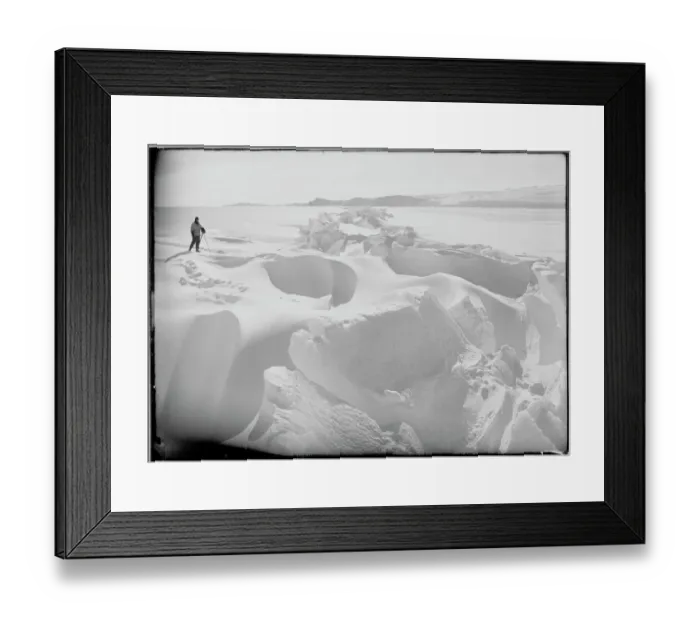 Framed Print : The ice crack. October 8th 1911