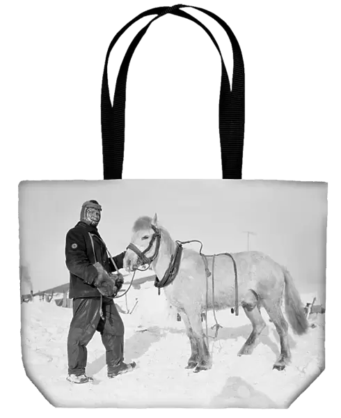 Edgar Evans and pony Snatcher. October 1911