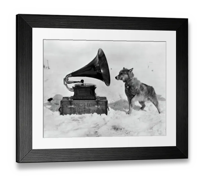 Framed Print : Chris and the Gramophone