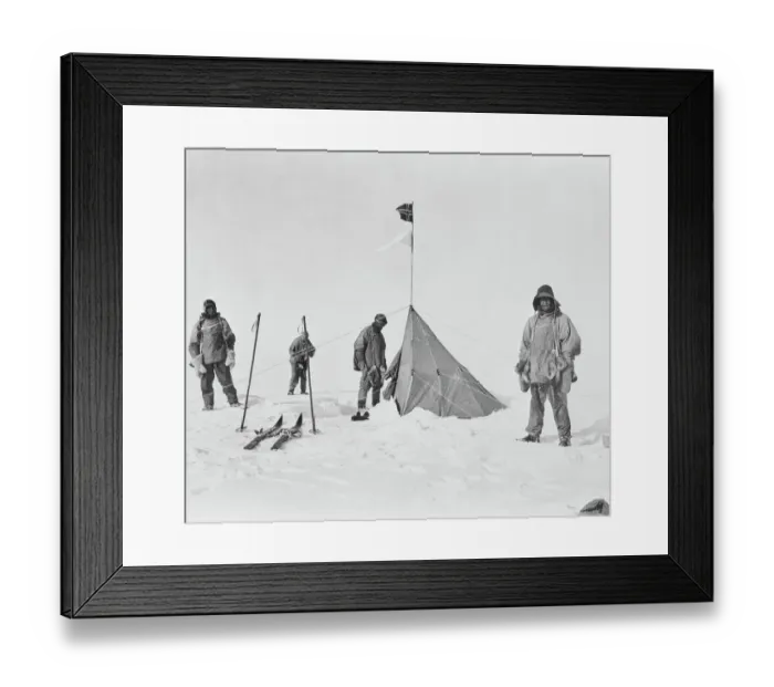Framed Print : Southern party at Amundsens tent Framed Print : Southern party at Amundsens tent