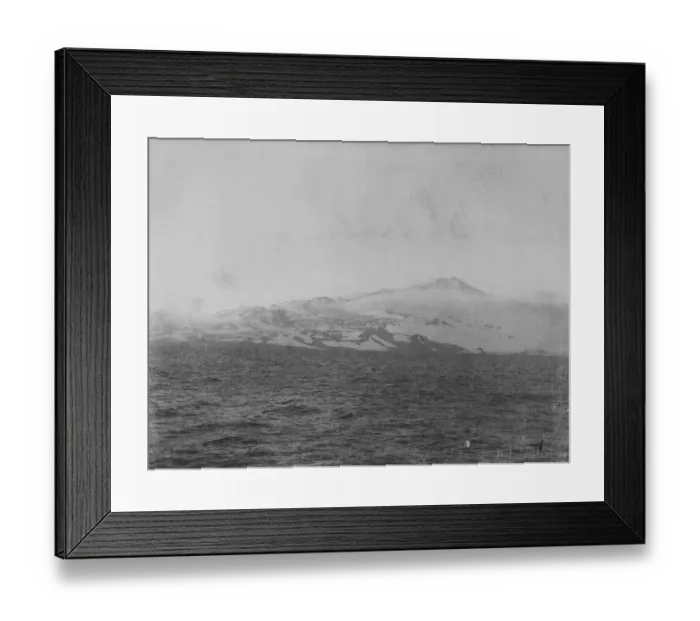 Framed Print : Mount Erebus, from the sea