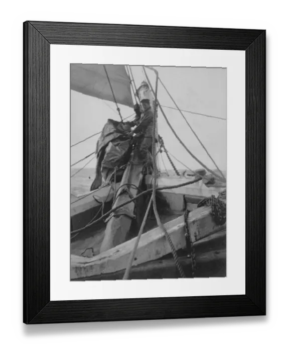 Framed Print : Furling the head sails Framed Print : Furling the head sails
