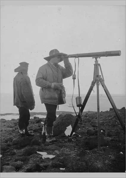 Capts Scott and Colbeck on top of an Island in McMurdo Strait