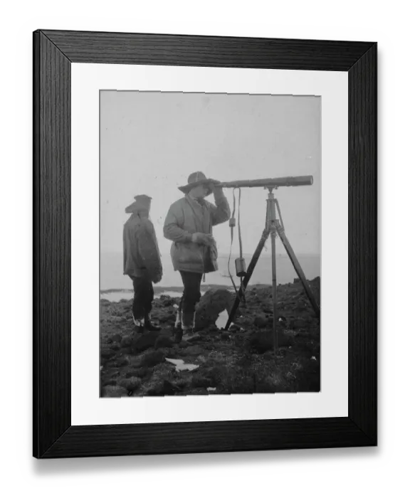 Framed Print : Capts Scott and Colbeck on top of an Island in McMurdo Strait Framed Print : Capts Scott and Colbeck on top of an Island in McMurdo Strait
