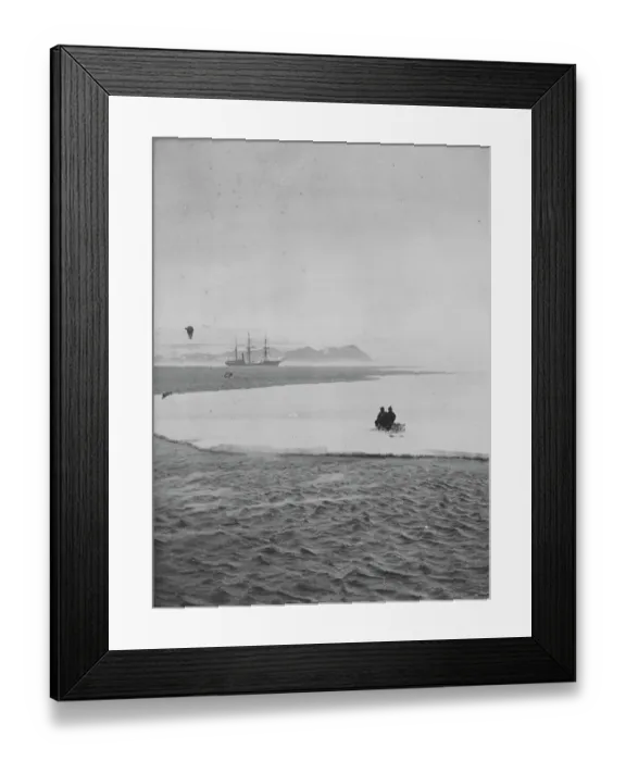 Framed Print : Lt Evans and Good adrift on a floe Framed Print : Lt Evans and Good adrift on a floe