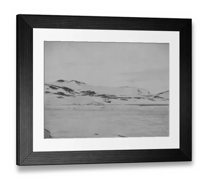 Framed Print : Our first view of the Discovery from the ship Framed Print : Our first view of the Discovery from the ship