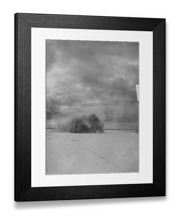 Framed Print : A mine. Showing cracks in the ice Framed Print : A mine. Showing cracks in the ice