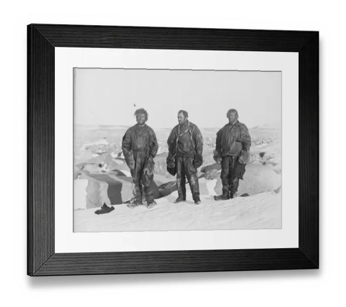 Framed Print : Northern Party after winter in snow cave, 1912 (Dickason, Campbell, Abbott) Framed Print : Northern Party after winter in snow cave, 1912 (Dickason, Campbell, Abbott)