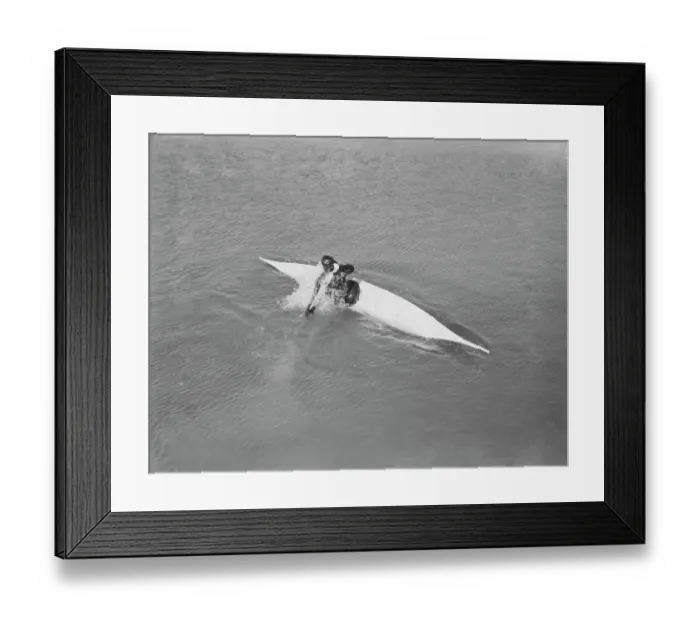 Framed Print : H. G. (Gino) Watkins recovering from roll Framed Print : H. G. (Gino) Watkins recovering from roll