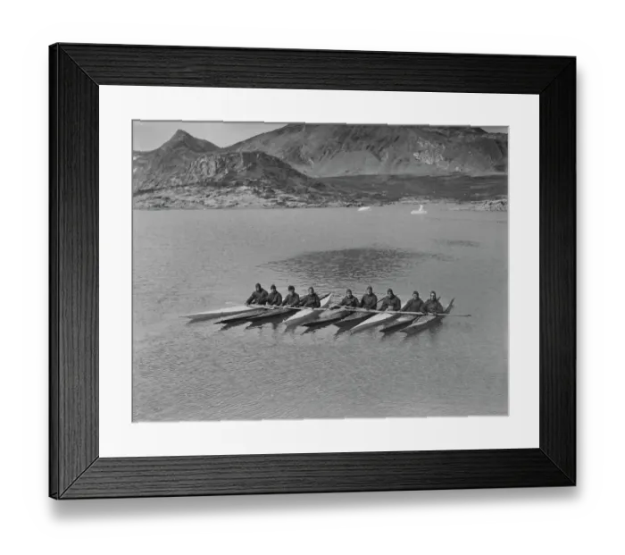Framed Print : Entire expedition in kayaks Framed Print : Entire expedition in kayaks