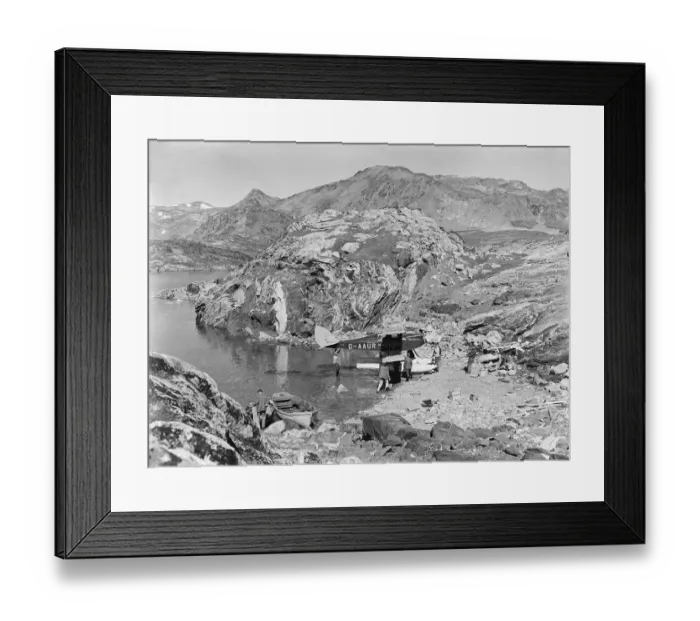 Framed Print : Moth aeroplane on West beach - Base Framed Print : Moth aeroplane on West beach - Base