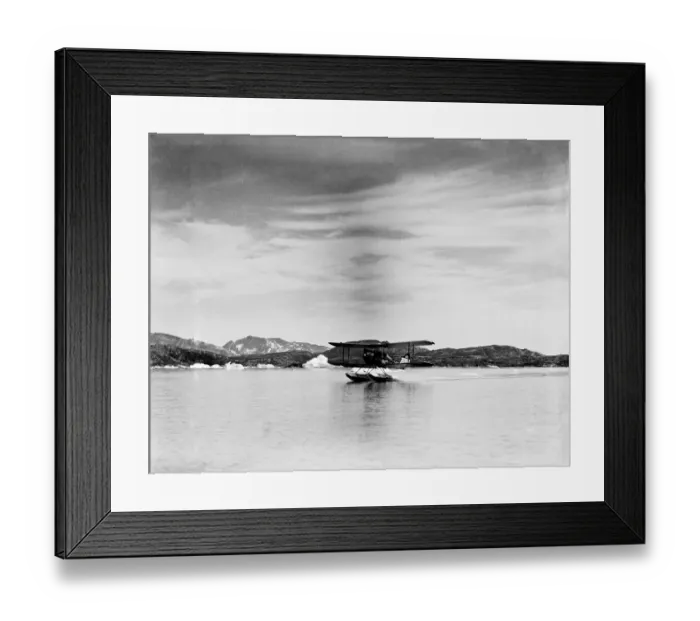 Framed Print : Moth taking off on floats - Base
