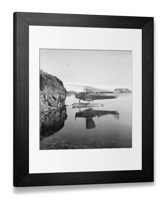 Framed Print : The plane in Penolas anchorage, Stella Creek, 25 February 1936 Framed Print : The plane in Penolas anchorage, Stella Creek, 25 February 1936