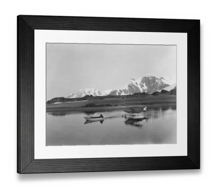 Framed Print : Mock Turtle towing aeroplane, Lagoon Island, Leonie Islands Framed Print : Mock Turtle towing aeroplane, Lagoon Island, Leonie Islands