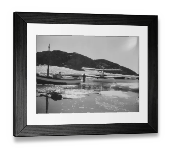 Framed Print : Aeroplane and Stella beside slipway Framed Print : Aeroplane and Stella beside slipway