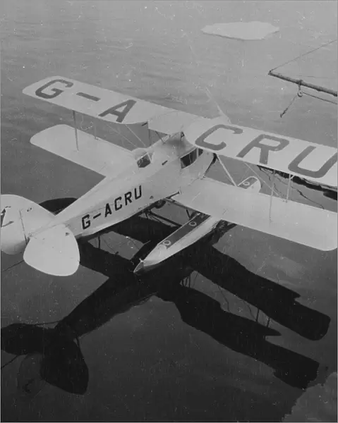 De Havilland Fox Moth biplane on floats
