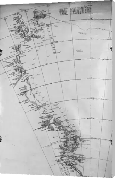 Relief drawing of Scotts route to the Sout Pole