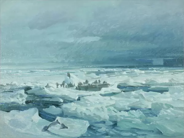 Camp on the breaking pack ice, Weddell Sea, 1915