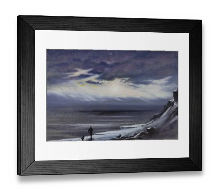 Framed Print : Looking north in McMurdo Sound. Frost smoke. 16 April 1911 Framed Print : Looking north in McMurdo Sound. Frost smoke. 16 April 1911