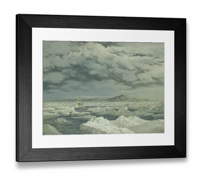 Framed Print : First discovery of land by HMS Investigator, September 6th 1850 Framed Print : First discovery of land by HMS Investigator, September 6th 1850
